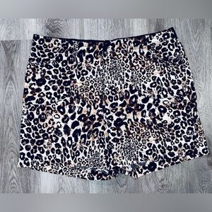 Just Be Lightweight Animal Print Women’s Plus Size Shorts Size 3X
